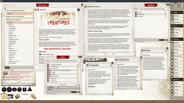 Fantasy Grounds - Horror Companion (SWADE)