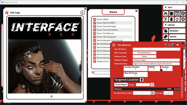 Fantasy Grounds - Cyberpunk RED: Interface RED Volume 1