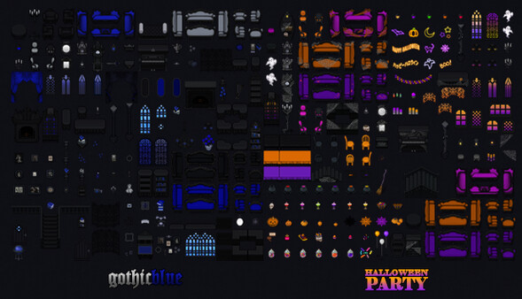 RPG Maker MV - Gothic Blue Halloween Party