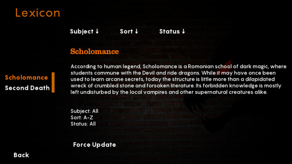 Harrowed World: Dracula Fallen - Modern Gothic Vampire Visual Novel
