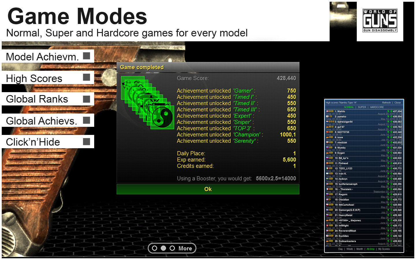 Screenshot of World of Guns: Gun Disassembly