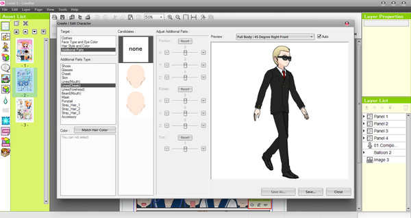 Manga Maker Comipo-游戏截图