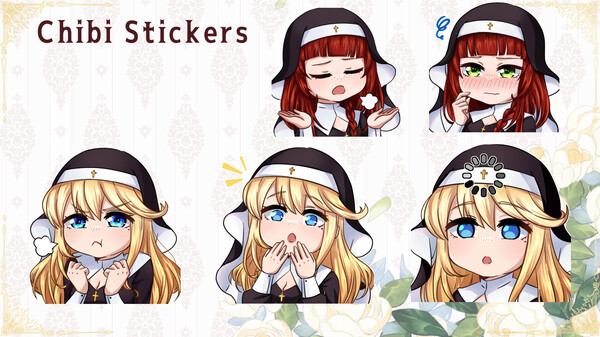 Tentacles Party With Nuns Chibi Stickers screenshot 1