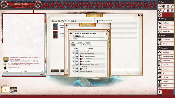 Fantasy Grounds - Pathfinder(R) for Savage Worlds: Curse of the Crimson Throne - Book 5: Skeletons of Scarwall