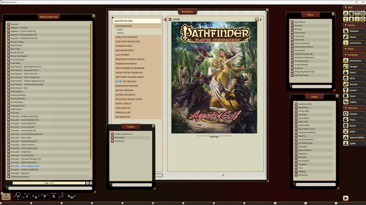 Fantasy Grounds - Pathfinder RPG - Pathfinder Companion: Agents of Evilのスクリーンショット 1