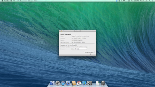 Screenshot z Geekbench 3