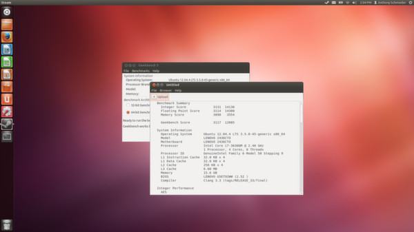 Screenshot z Geekbench 3