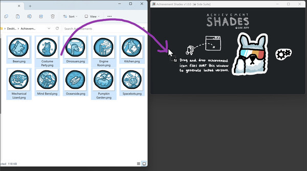 Screenshot z ◒ Achievement Shades Screenshot z ◒ Achievement Shades