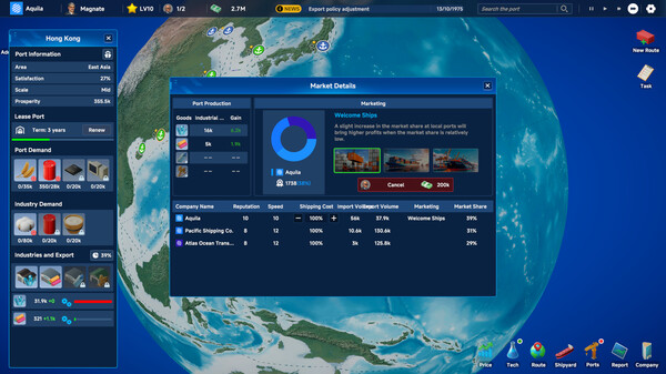 Screenshot z Global Magnates: Shipping Tycoon