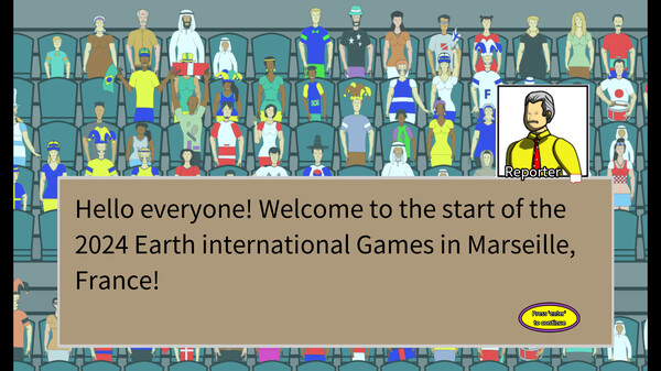 Screenshot of MEDAL WINNERS gameplay showing in-action mechanics