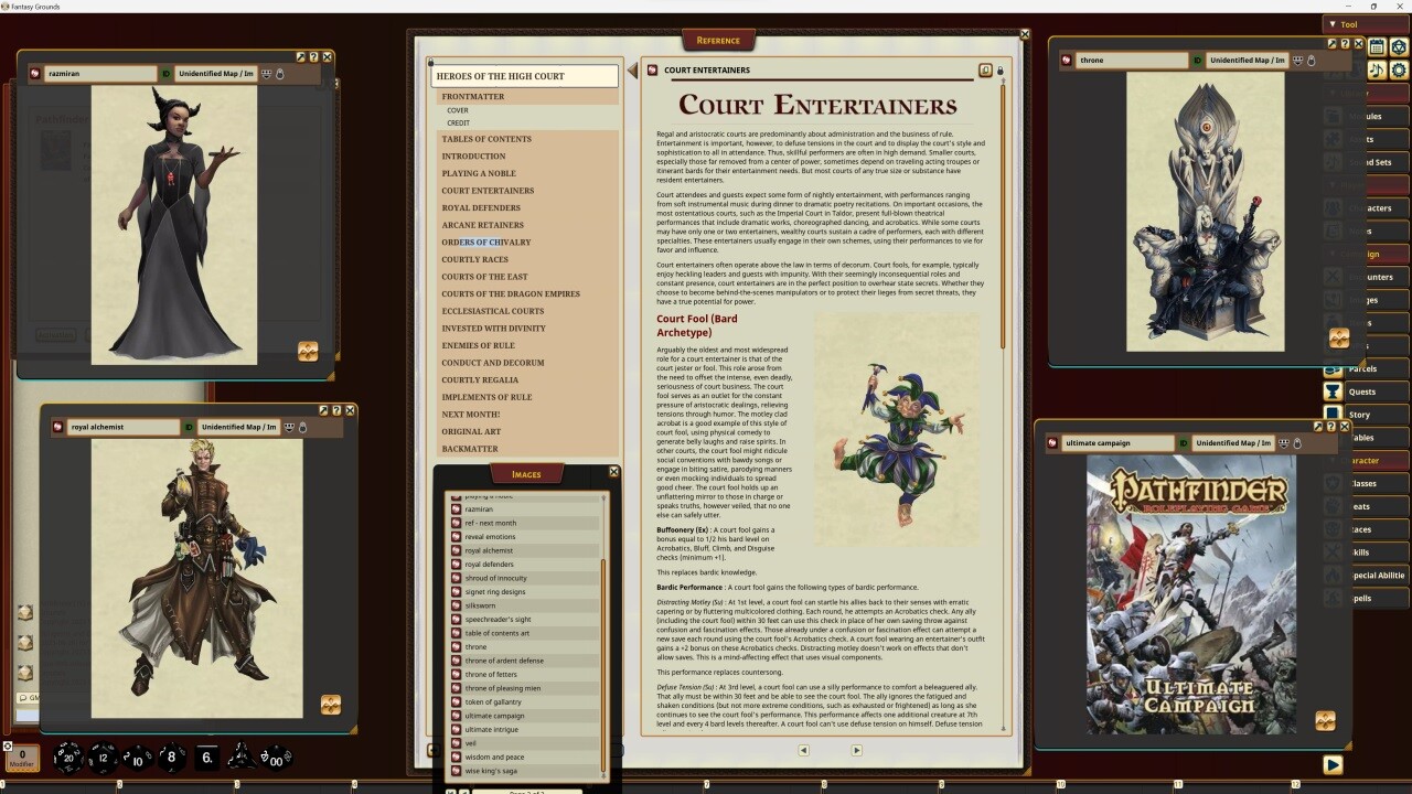 Fantasy Grounds - Pathfinder RPG - Pathfinder Companion: Heroes of the High Courtのスクリーンショット 1