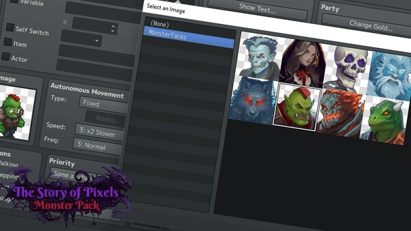 Visual Novel Maker - The Story of Pixels - Monster Pack