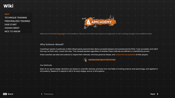 Screenshot z Aimcademy