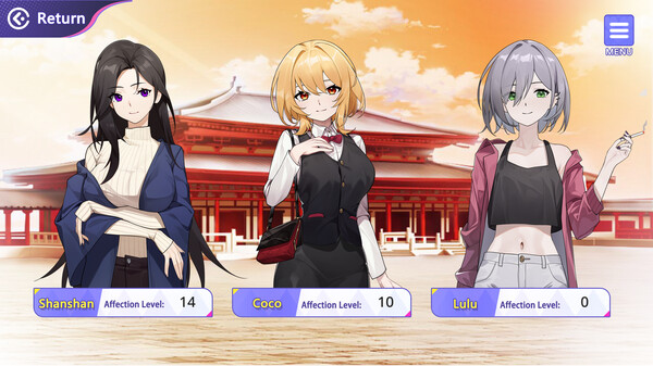 Screenshot z Travel through the adult game and build a harem