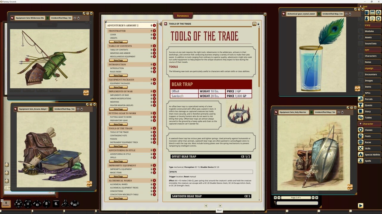Fantasy Grounds - Pathfinder RPG - Pathfinder Companion: Adventurer's Armory 2のスクリーンショット 1