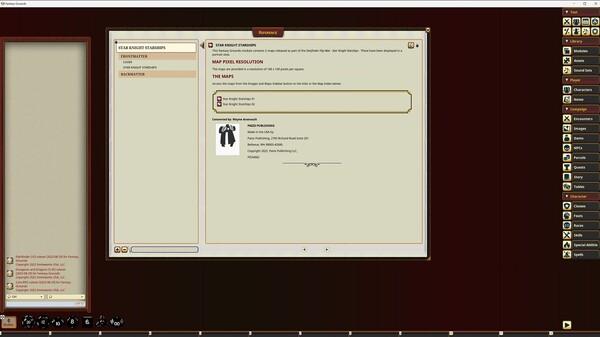 Fantasy Grounds - Starfinder RPG - Starfinder Flip-Mat - Star Knight Starships