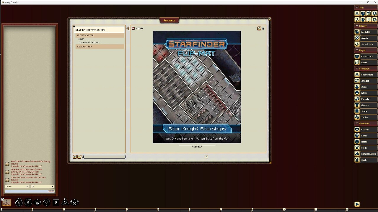 Fantasy Grounds - Starfinder RPG - Starfinder Flip-Mat - Star Knight Starshipsのスクリーンショット 1