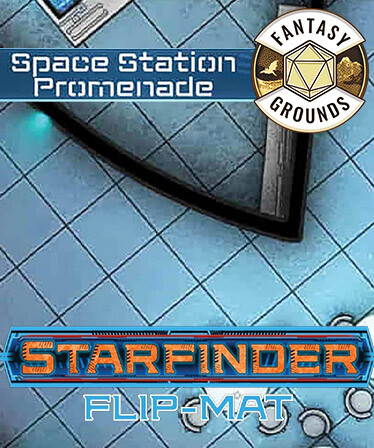 Fantasy Grounds - Starfinder RPG - Starfinder Flip-Mat - Space Station Promenade