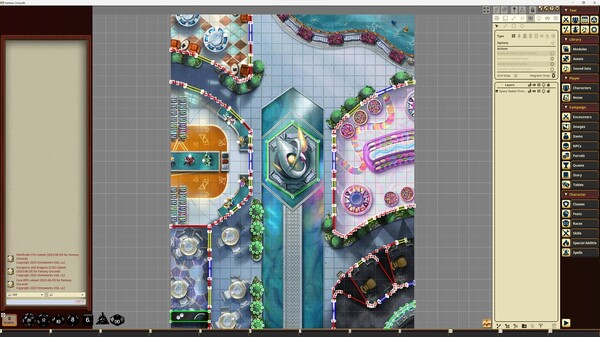 Fantasy Grounds - Starfinder RPG - Starfinder Flip-Mat - Space Station Promenade
