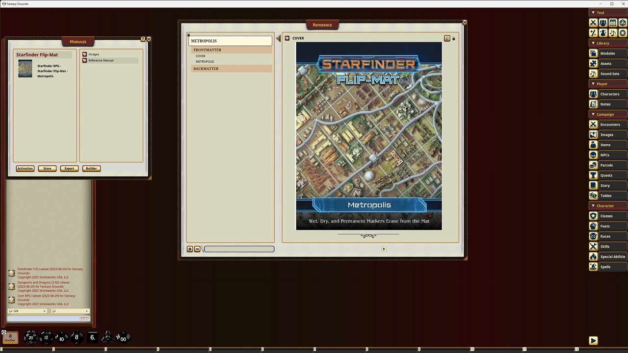 Fantasy Grounds - Starfinder RPG - Starfinder Flip-Mat - Metropolisのスクリーンショット 1