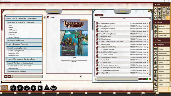 Fantasy Grounds - Pathfinder Society Intro: Year of Unfettered Exploration