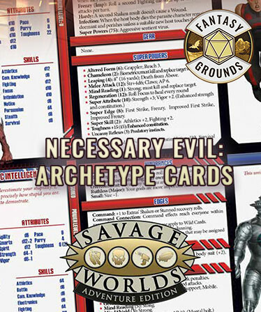 Fantasy Grounds - Necessary Evil Archetype Cards