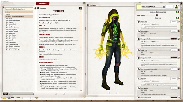 Fantasy Grounds - Necessary Evil Archetype Cards