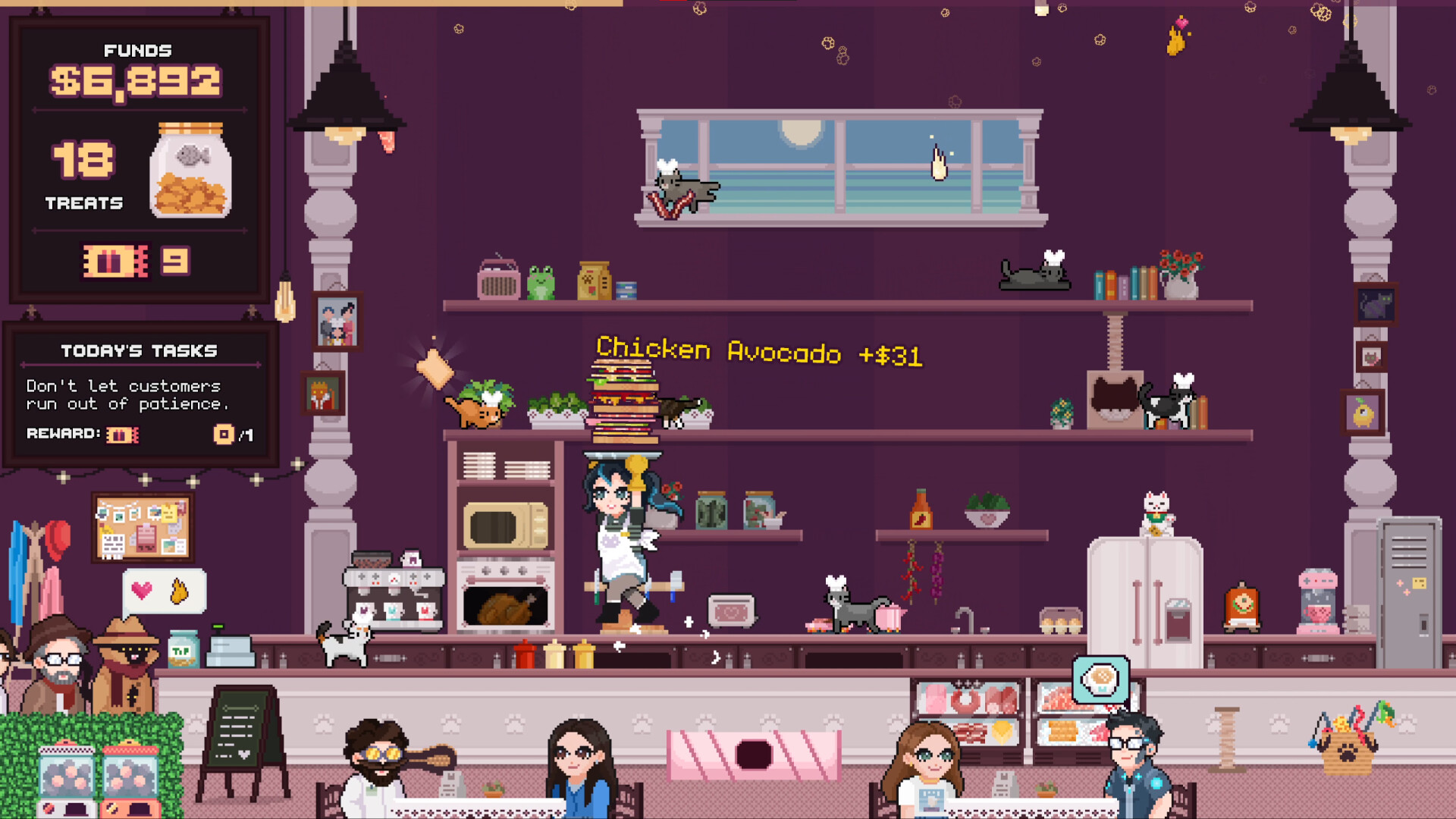 Supurr Cat Cafe: Sandwich Rush screenshot