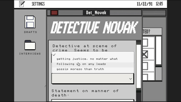 Report on the Death of Robert Evergreen screenshot 2
