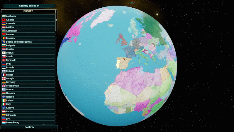Mapa de países