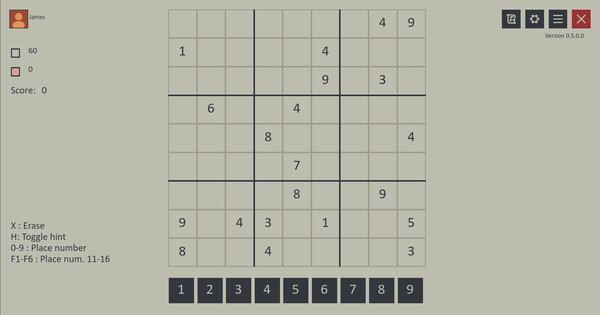 Sudoku XP screenshot 2