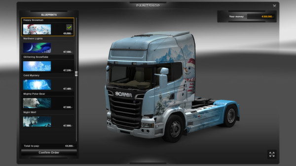 Screenshot z Euro Truck Simulator 2 - Ice Cold Paint Jobs Pack