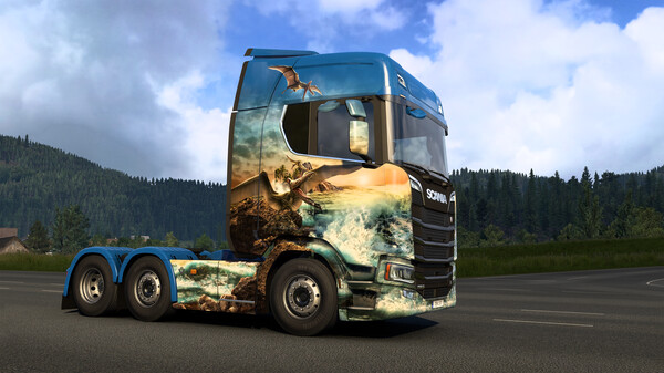 Screenshot z Euro Truck Simulator 2 - Prehistoric Paint Jobs Pack