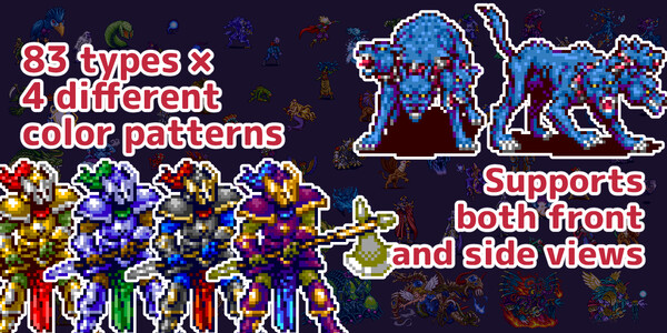 KHAiHOM.com - RPG Maker MZ - MEGA FANTASY Pixel Monster Pack