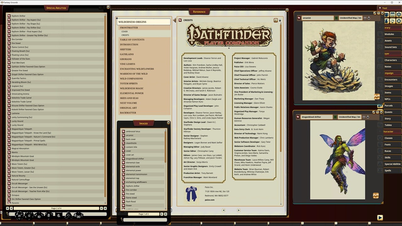 Fantasy Grounds - Pathfinder RPG - Pathfinder Companion: Wilderness Originsのスクリーンショット 1