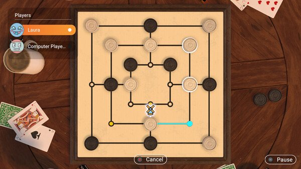 Screenshot z Backgammon + Checkers + Mills