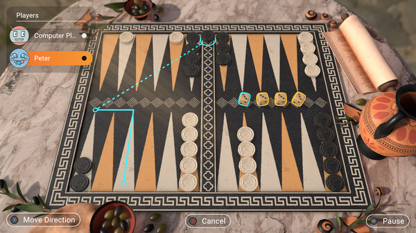 Screenshot z Backgammon + Checkers + Mills