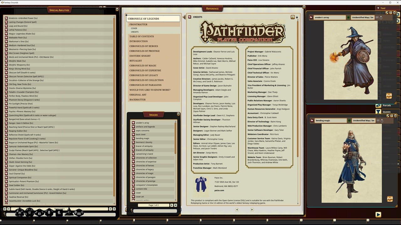 Fantasy Grounds - Pathfinder RPG - Pathfinder Companion: Chronicle of Legendsのスクリーンショット 1