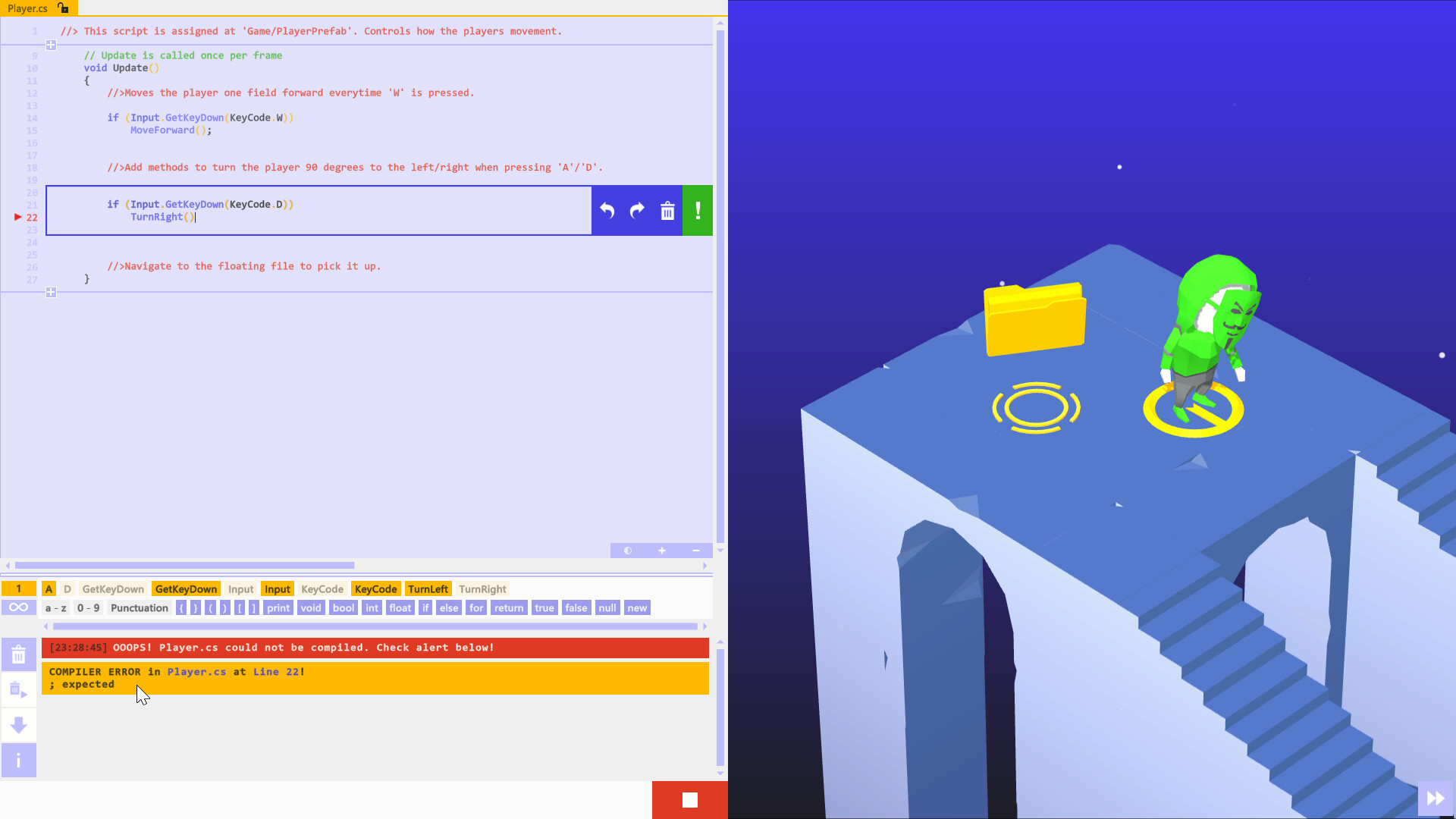 U-Sharp: The Unity Coding Learning Game Featured Screenshot #1