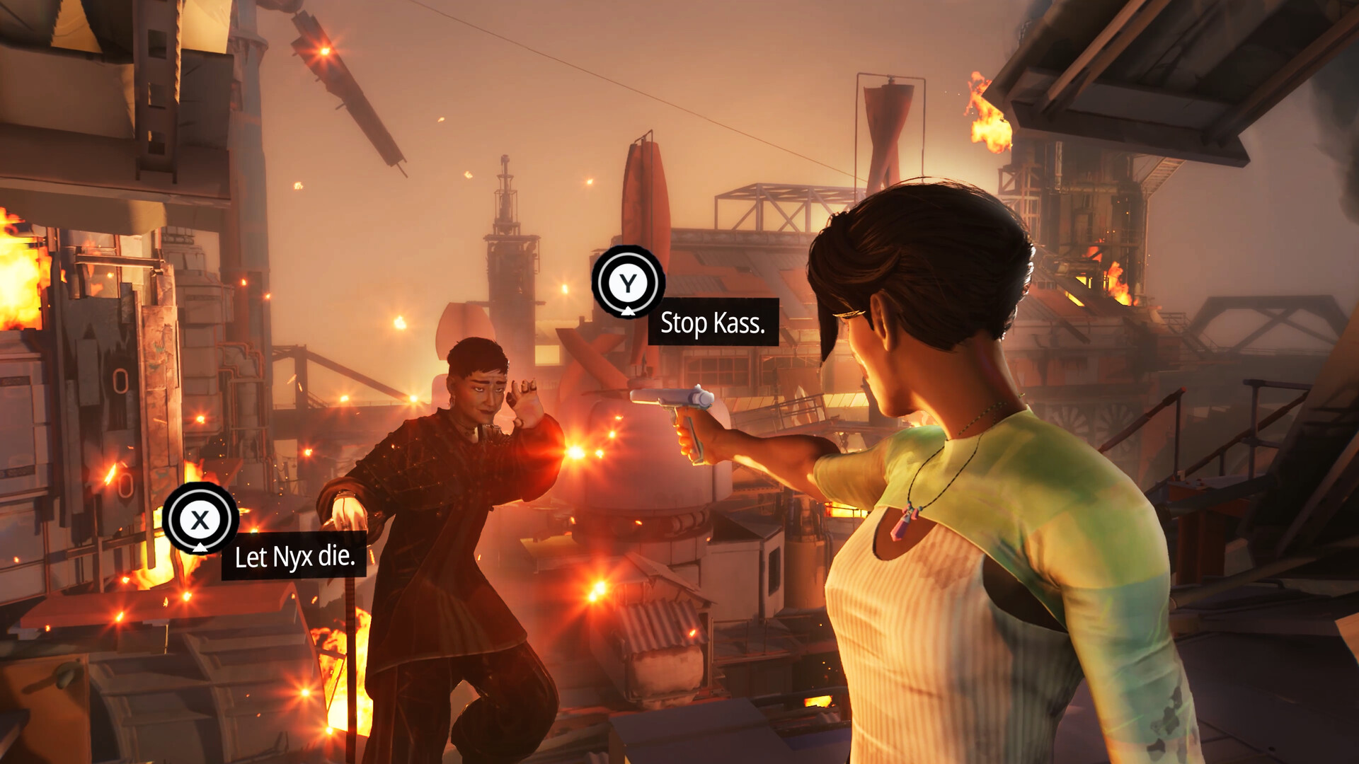 A floating settlement in the plasticpunk world of Tides of Tomorrow