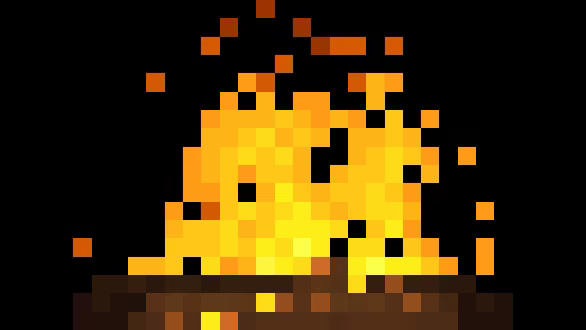 Pixel Fireplace video 1