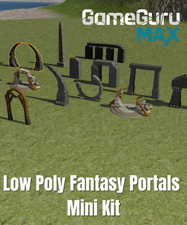 GameGuru MAX Low Poly Mini Kit - Fantasy Portals