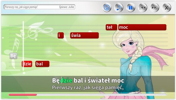 Zabawa Karaoke - Piosenki z filmów Kraina Lodu screenshot 8