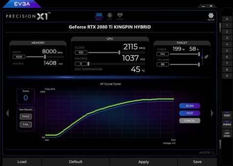 EVGA Precision XOC 超频软件-游戏截图