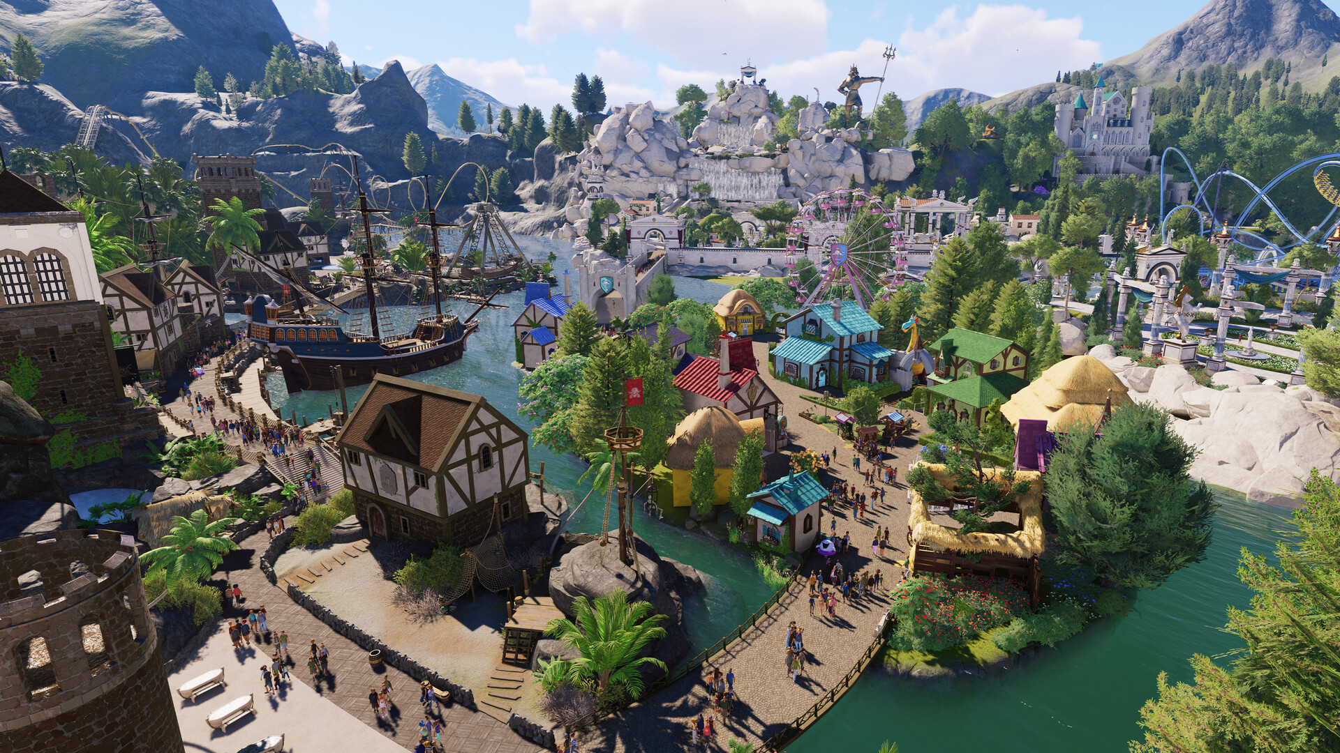 Planet Coaster 2 園區細節同遊客設施