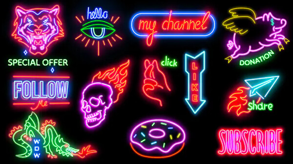 Movavi Video Suite 2024 - Neon Vlog Pack