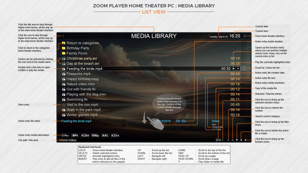 Screenshot z Zoom Player Steam Edition Screenshot z Zoom Player Steam Edition