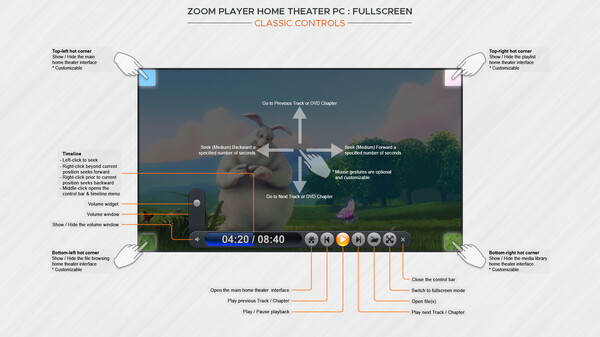 Screenshot z Zoom Player Steam Edition Screenshot z Zoom Player Steam Edition