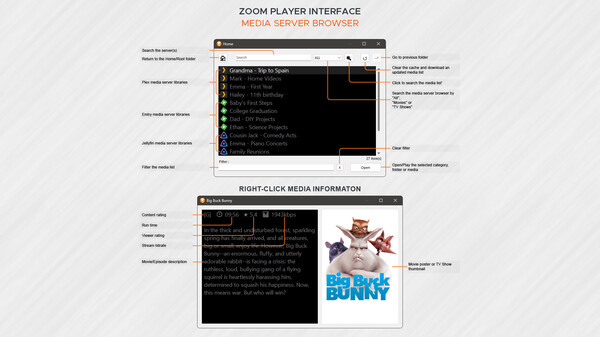 Screenshot z Zoom Player Steam Edition Screenshot z Zoom Player Steam Edition