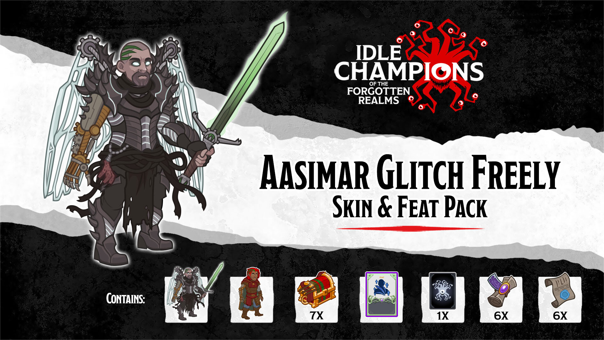 Idle Champions - Aasimar Glitch Freely Skin & Feat Pack Featured Screenshot #1